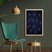 East Urban Home Sky Star Map Geometric Circle Space Night Horoscopes Chart Dark - Picture Frame Graphic Art Print on Fabric Fabric | Wayfair