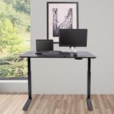 Stand Up Desk Store Electric Height Adjustable Standing Desk Wood/Metal in Black | 47.6 W x 27.6 D in | Wayfair SUDE48F-BK/BK-1