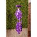 Etta Avenue™ Elian Contemporary Coconut Shell & Oyster Shells Wind Chime Stone in Indigo | 27 H x 5 W x 5 D in | Wayfair