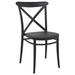 AllModern Farrah Stacking Patio Dining Side Chair Plastic/Resin in Black | 34.3 H x 20 W x 20.5 D in | Wayfair 6B67511AE902455B85F753B8C30CC759