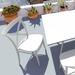 AllModern Farrah Stacking Patio Dining Side Chair Plastic/Resin in White, Size 34.3 H x 20.0 W x 20.5 D in | Wayfair