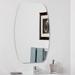 Sydney 23 1/2" x 39 1/4" Frameless Oval Wall Mirror