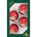 The Holiday Aisle® 2 5/8" (67mm) Seamless Glass Ornament 8 Pieces, Decorated Designer Heirloom Velvet Glass in Red | 9 H x 3 W x 6 D in | Wayfair