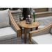 Birch Lane™ Carlton Teak Patio Chair w/ Cushions Wood/Wicker/Rattan in Brown/Gray | 36 H x 32 W x 32 D in | Wayfair