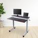 Inbox Zero Selinger Height Adjustable Standing Desk Wood/Metal in Gray/White | 47 W x 28.5 D in | Wayfair 9A077642B4E74C44BF79D4C8F11A86D9