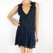 Free People Dresses | Free People Black Lace Mini Dress W/ Slip Tunic Xs | Color: Black | Size: Xs