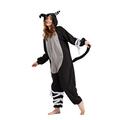 Women's Adult Pajamas Unisex Animal Onesies Novelty Pyjamas Nightwear Halloween Homewear Onepiece Cosplay Costume Loungewear Bandage Black Cat XL(178-187CM)