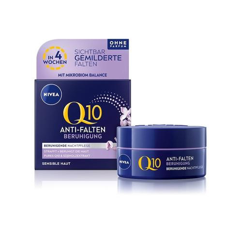 NIVEA – Q10 POWER Anti-Falten Beruhigende Nachtpflege Gesichtscreme 50 ml Damen