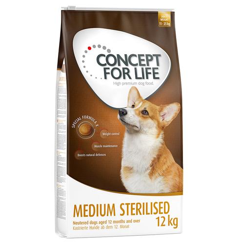 2 x 12kg Medium Sterilised Concept for Life Hundefutter trocken