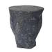 Jamie Young Company Molten Stone Drum End Table in Black | 21.75 H x 19.5 W x 19.5 D in | Wayfair 20MOLT-STBL