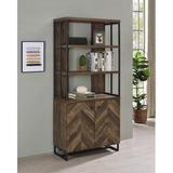 Union Rustic Abdalkhalq 70.75" H x 31.5" W Steel Standard Bookcase in Brown | 70.75 H x 31.5 W x 15.5 D in | Wayfair