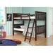 Maeser Twin over Twin Solid Wood Standard Bunk Bed by Harriet Bee Wood in Brown/Green | 61 H x 42 W x 79 D in | Wayfair