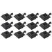 vidaXL Outdoor Solar Lamps 12 pcs LED Square 4.7" Black - 4.7" x 2.6"