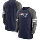 New England Patriots Nike Dri-Fit Cotton Long Sleeve Raglan T-Shirt - Mens