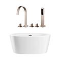 Randolph Morris Marion 59 Inch Acrylic Double Ended Freestanding Tub Package RMA410-BNF4
