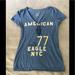 American Eagle Outfitters Tops | American Eagle Vneck T Size Small | Color: Blue | Size: S