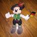 Disney Toys | Disney German Mickey With Flag Beanie Baby Plush | Color: Black/Green | Size: Small