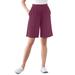 Plus Size Women's 7-Day Knit Short by Woman Within in Deep Claret (Size 3X)