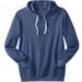 Men's Big & Tall Waffle-Knit Thermal Hoodie by KingSize in Heather Slate Blue (Size XL)