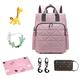 Baby Diaper Bag Backpack Multi-Function Waterproof Travel Baby Bags for Mom Dad Men Women Large Maternity Nappy Bags Durable Stylish Diaper Mat Included (Pink)