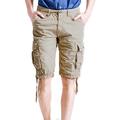 Mr.Stream Men's Summer Multi Pocket Work Wear Combat Twill Cargo Shorts 33 Khaki