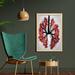 East Urban Home Eco Environment Themed Human Lung Shaped Floral Tree Healthy Lifestyle Nature - Picture Frame Graphic Art Print on Fabric Fabric | Wayfair