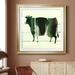 August Grove® Woodgrain Cow - Picture Frame Painting Print on Paper in Green | 30.5 H x 30.5 W x 1.5 D in | Wayfair