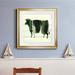 August Grove® Woodgrain Cow - Picture Frame Painting Print on Paper in Green | 17.5 H x 17.5 W x 1.5 D in | Wayfair