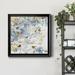 Winston Porter Topaz Spring I - Picture Frame Painting on Canvas Canvas, Solid Wood in Black/Blue/Gray | 34.5 H x 34.5 W x 1.5 D in | Wayfair