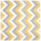 Gray/Yellow 72 x 0.63 in Area Rug - Ebern Designs Sanyla Hand-Tufted Wool Grey/Gold Area Rug Wool | 72 W x 0.63 D in | Wayfair