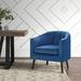 Accent Chair - Mercury Row® Ivey 27.5" Wide Tufted Accent Chair Wood/Velvet/Fabric in Blue | 29 H x 27.5 W x 26 D in | Wayfair