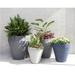 Crescent Garden Self-Watering Vinyl Pot Planter Plastic in White/Blue | 17.7 H x 18 W x 9.8 D in | Wayfair A605500