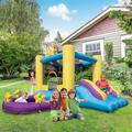 Winado Inflatable House Jumper Bouncy Castle, Water Pool/Ball Pit/Slide, No Blower | 80.71 H x 131.89 W x 118.11 D in | Wayfair 784483652344