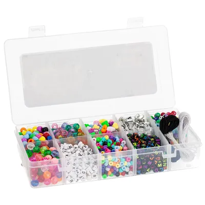 Kunststoff-Perlen-Set in Sortierbox, 1900 Stück Image