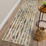 Addison Barkley Distressed Geometric Wheat 1'8" x 2'6" Accent Rug