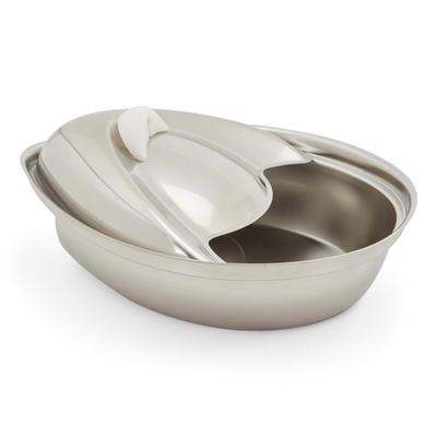 EveryYay Get Fresh Cascading Stainless Steel Deluxe Pet Fountain, 60 fl. oz.