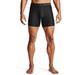 Under Armour Men's Tech 6" 2 Pack Boxer (Size XL) Black-Black, Polyester,Elastine