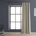 Latitude Run® Armita Faux Linen Room Darkening Curtains for Bedroom - Living Room Window Curtain Single Panel Drape Linen in White/Brown | Wayfair