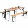 Arlmont & Co. Rodriguez Rectangular 4 - Person 70" Long Outdoor Dining Set Wood in Black/Brown | 29.5 H x 70 W x 18 D in | Wayfair