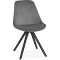 Chaise Tissu Gris H. assise 46 cm rembourré