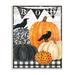 Stupell Whimsical Halloween Scene Farm Table Pumpkin Crows Wood Wall Art - Multi-Color