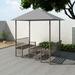 vidaXL Garden Pavilion with Table and Benches 8.2'x4.9'x7.8' Anthracite - 8.2' x 4.9' x 7.8' (L x W x H)