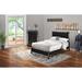 East West Furniture Queen Size Bed Set Includes Queen Bed and Drawer Chest, Black
