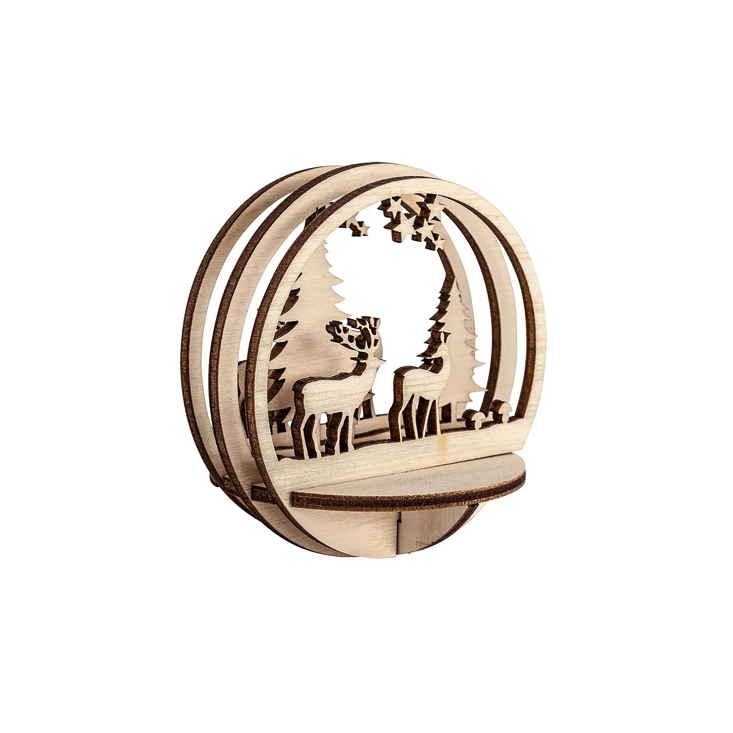 Décors en bois "cerf dans la forêt", 2 pièces