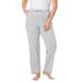 Plus Size Women's Knit Sleep Pant by Dreams & Co. in Heather Grey (Size 5X) Pajama Bottoms