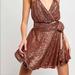 Free People Dresses | Nwot Free People Zuri Sequin Bodysuit Skirt Set | Color: Tan | Size: Various