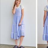 Anthropologie Dresses | Anthro Nell Tiered Midi Dress | Color: Blue | Size: S