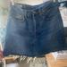 Levi's Skirts | Levis Blue Jean Denim Mini Skirt Frayed Hem Sz 28 | Color: Blue | Size: 28
