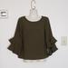 J. Crew Tops | J Crew Tiered Ruffled Sleeves | Color: Green | Size: 4