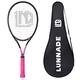 LUNNADE Adults Tennis Racket 27 Inch, Shockproof Carbon Fiber Tennis Racquet Light-Weight, Pre-Strung and Regrip, Suitable for Beginners to Intermediate Players